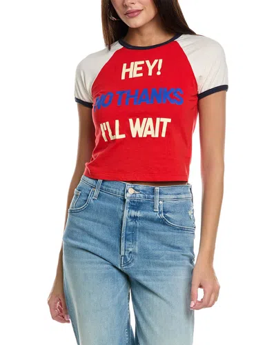 Shop Mother Denim The Itty Bitty Concert Ringer T-shirt In Red