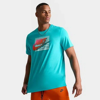Shop Nike Men's Sportswear Futura Gradient Graphic T-shirt In Multi
