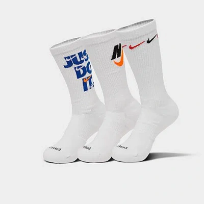 Shop Nike Everyday Plus Cushioned Crew Socks (3-pack) In Multicolor