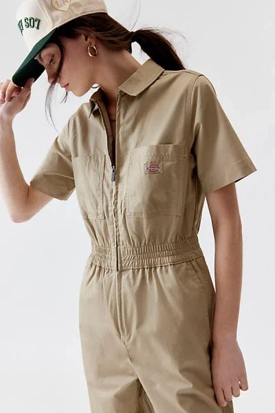Shop Dickies Vale Coverall Jumpsuit In Khaki, Women's At Urban Outfitters