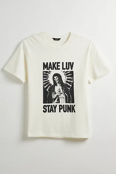 Shop Tee Library Stay Punk Tee In Ivory At Urban Outfitters