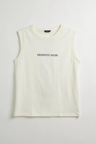 Shop Tee Library Memento Mori Tank Top In Ivory At Urban Outfitters