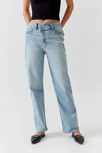 Shop Daze Denim Sundaze Crossover Jean In Tinted Denim, Women's At Urban Outfitters