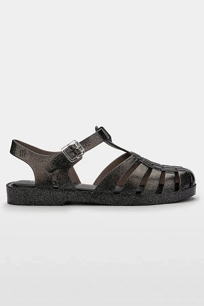 Shop Melissa Possession Jelly Fisherman Sandal In Glitter Black, Women's At Urban Outfitters