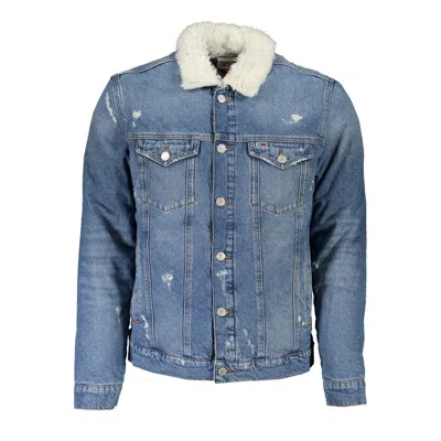 Shop Tommy Hilfiger Blue Cotton Jacket