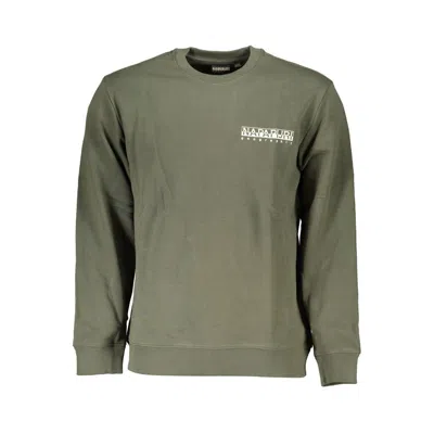 Shop Napapijri Green Cotton Sweater