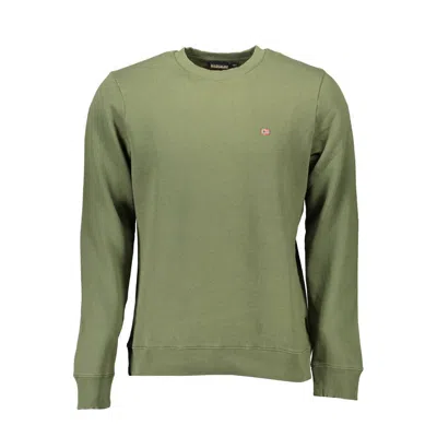 Shop Napapijri Green Cotton Sweater