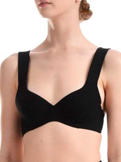 Shop Wolford Swim Essentials Bikini Top In Black