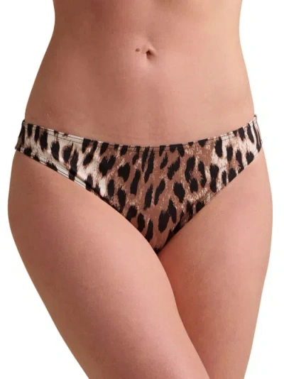 Shop Wolford Sculpt Essentials Bikini Bottom In Leopard