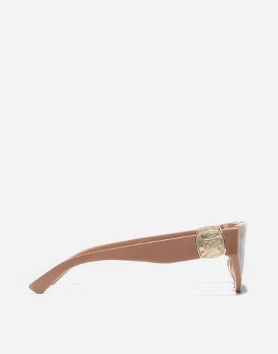 Shop Dolce & Gabbana نظارة شمسية Dg Precious In Full Camel