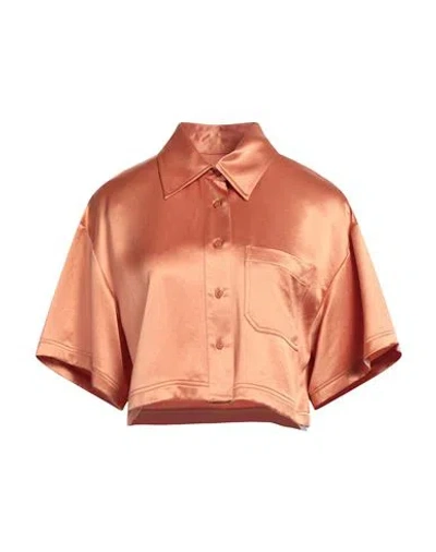 Shop Isabelle Blanche Paris Woman Shirt Salmon Pink Size S Acetate, Polyester