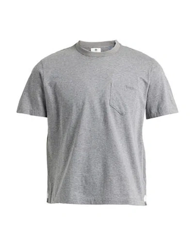 Shop Luigi Borrelli Napoli Man T-shirt Grey Size 38 Cotton