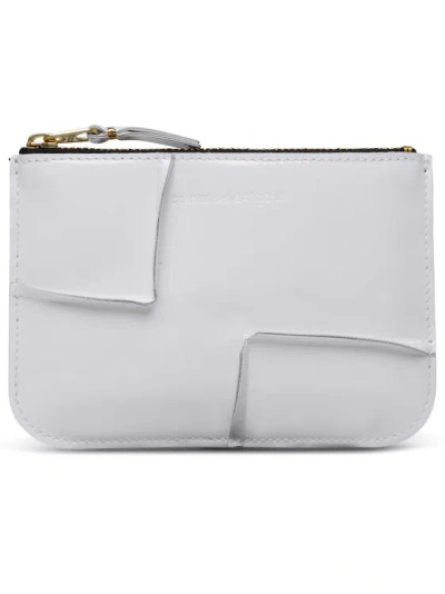Shop Comme Des Garçons Medley' White Leather Card Holder