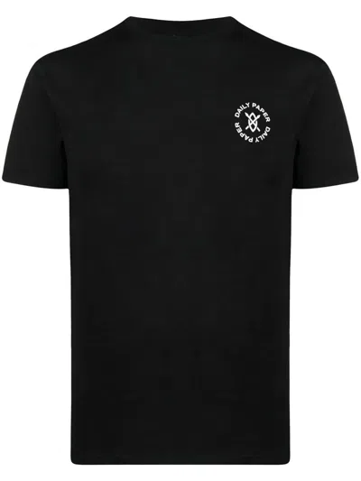Shop Daily Paper Ss24 Circle Tee Clothing In Black