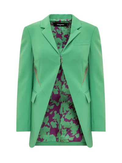 Shop Dsquared2 Cut Out Jacket In Green