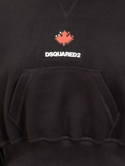 Shop Dsquared2 Cropped Hoodie In Black