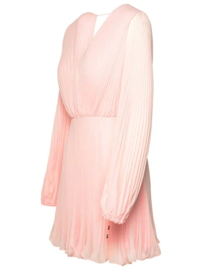 Shop Max Mara Visita' Pink Polyester Dress In Neutrals