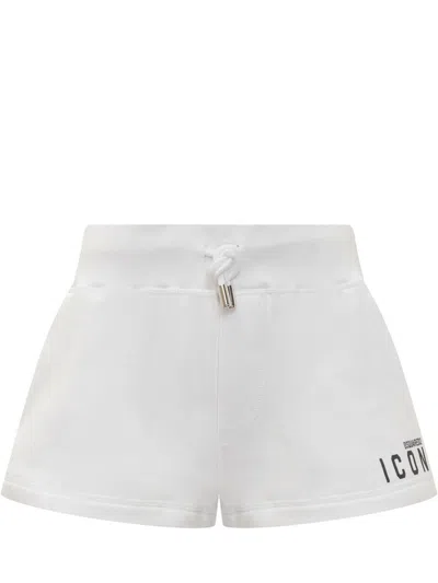 Shop Dsquared2 Icon Collection Be Icon Short Pants In White