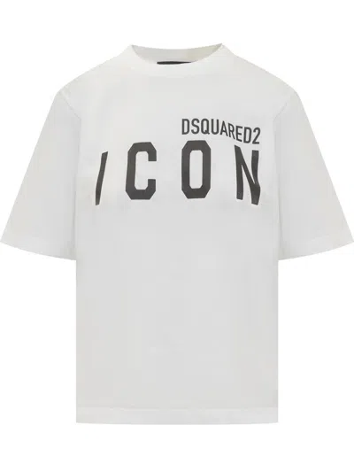 Shop Dsquared2 Icon Collection T-shirt Icon Forever Easy In White