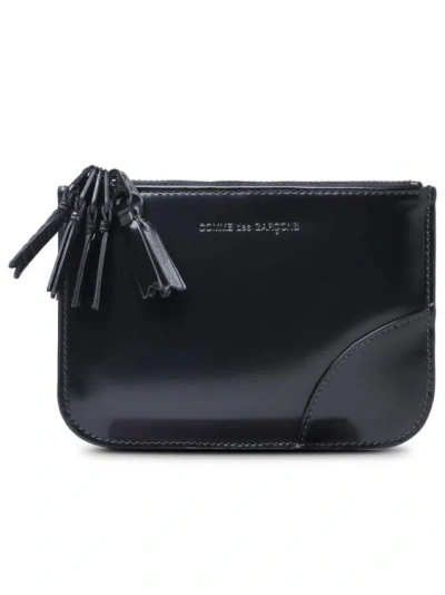 Shop Comme Des Garçons Medley' Black Leather Card Holder