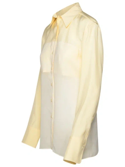 Shop Sportmax Boa' Ivory Viscose Shirt In Neutrals