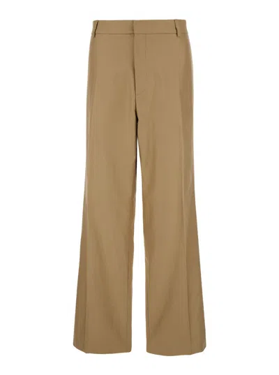 Bluemarble Beige Straight Pants In Beige