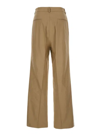 Bluemarble Beige Straight Pants In Beige