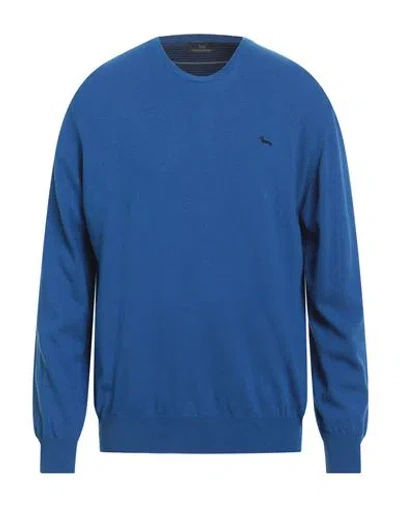 Shop Harmont & Blaine Man Sweater Blue Size 3xl Polyamide, Wool, Viscose, Cashmere
