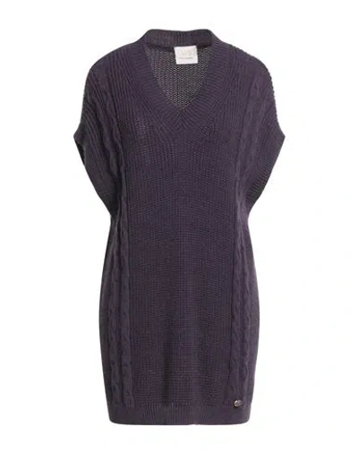 Shop Verysimple Woman Sweater Dark Purple Size 4 Acrylic, Alpaca Wool, Wool, Viscose