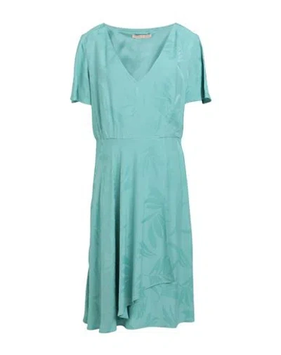Shop Pennyblack Woman Midi Dress Turquoise Size 10 Viscose In Blue