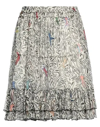 Shop M Missoni Woman Mini Skirt White Size 6 Silk