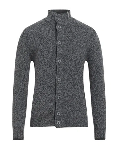 Shop Gran Sasso Man Cardigan Lead Size 38 Virgin Wool In Grey