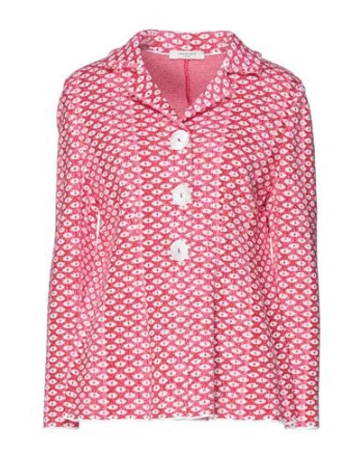 Shop Charlott Woman Blazer Fuchsia Size L Cotton In Pink