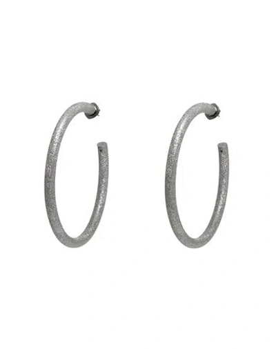 Shop Brunello Cucinelli Woman Earrings Lead Size - 925/1000 Silver In Grey