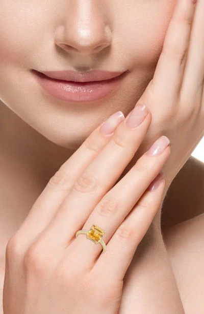 Shop Effy 14k Gold Diamond & Citrine Ring In Orange