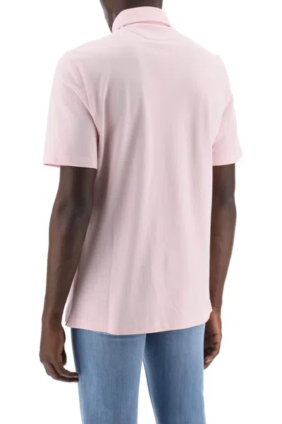 Shop Brunello Cucinelli Polo Shirt With French Collar In Pink