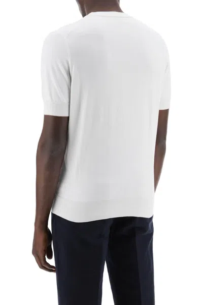 Shop Brunello Cucinelli Cotton Yarn T-shirt For Men In White