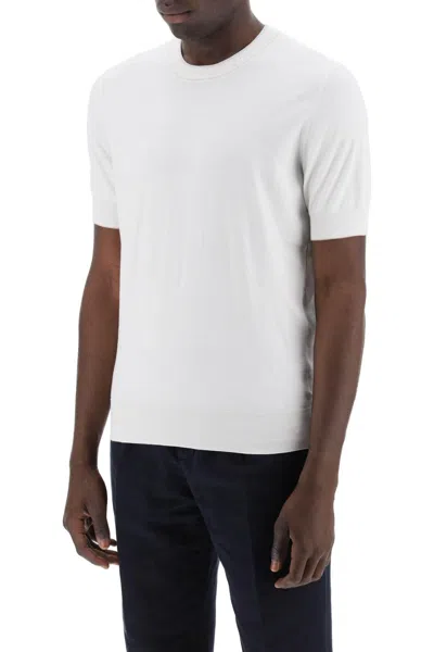 Shop Brunello Cucinelli Cotton Yarn T-shirt For Men In White