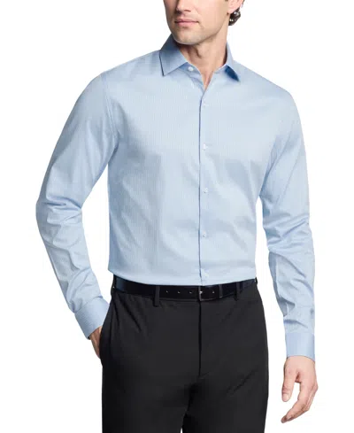 Shop Kenneth Cole Reaction Men's Slim-fit Flex Stretch Dress Shirt In Cloud Blue