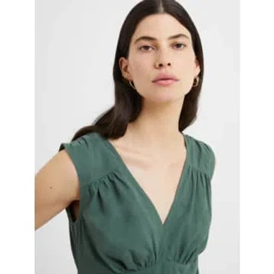 Shop Great Plains Sienna Crisp Cotton Dress In Green