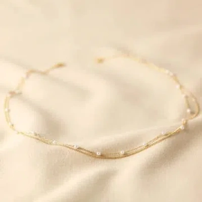 Shop Lisa Angel Tiny Seed Pearl Layered Chain Necklace In Gold