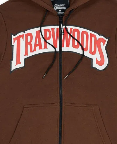 Shop Reason Men's Trapwoods Full Zip Hoodie In Brown