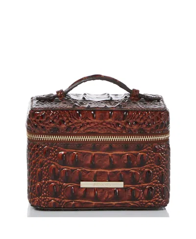 Shop Brahmin Charmaine Leather Travel Cosmetic Case In Pecan