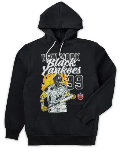 Shop Reason Men's Negro League Baseball Museum Yankees Fleece Hoodie In Black