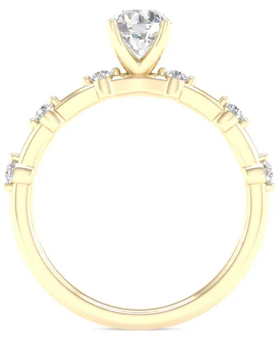Shop Macy's Diamond Solitaire Studded Engagement Ring (3/4 Ct. T.w.) In 14k Gold In Yellow Gold