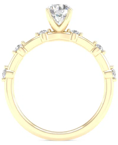 Macy's Diamond Solitaire Studded Engagement Ring (3/4 Ct. T.w.) In 14k Gold In Yellow Gold