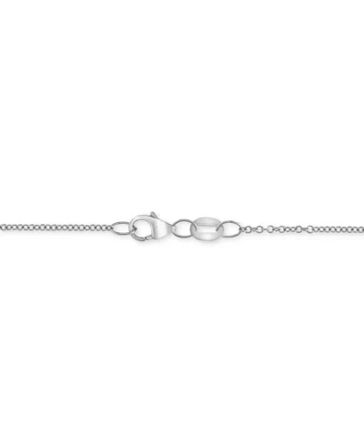 Shop Effy Collection Effy Diamond Scalloped Edge Cluster 18" Pendant Necklace (1-1/5 Ct. T.w.) In 14k White Gold