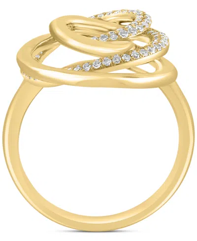 Shop Effy Collection Effy Diamond Multi Swirl Statement Ring (3/8 Ct. T.w.) In 14k Gold In Yellow Gol