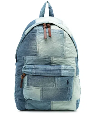 Shop Polo Ralph Lauren Patch Denim Backpack