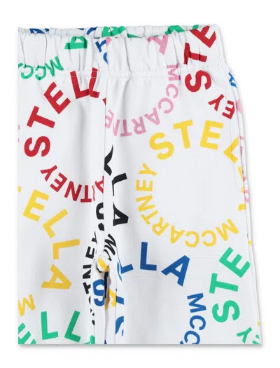 Shop Stella Mccartney All-over Logo Jogging Pants In White